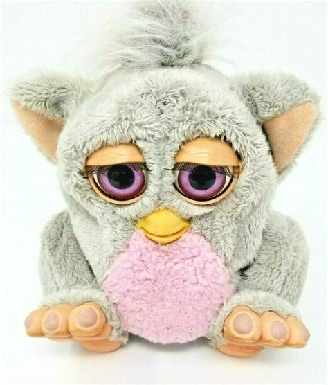 Furby Baby Tiger Toy 2005 Rubber Feet Gray Colour Vintage Tiger Enfance