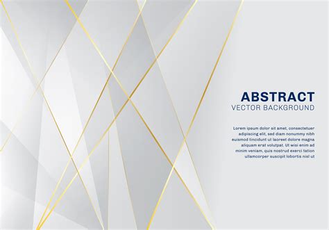 Abstract polygonal pattern luxury on white and gray background with