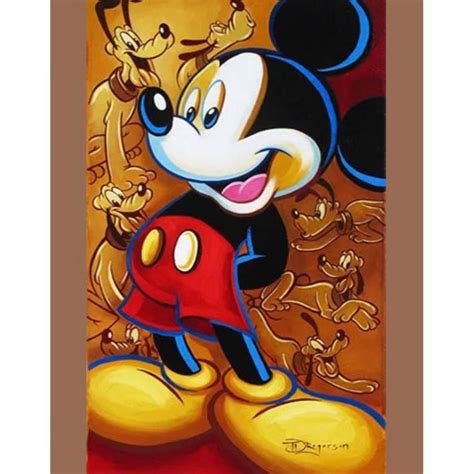 Signed Walt Disney Mickey Mouse Canvas Art Print 12 X 18