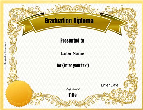 Diploma Template Printable