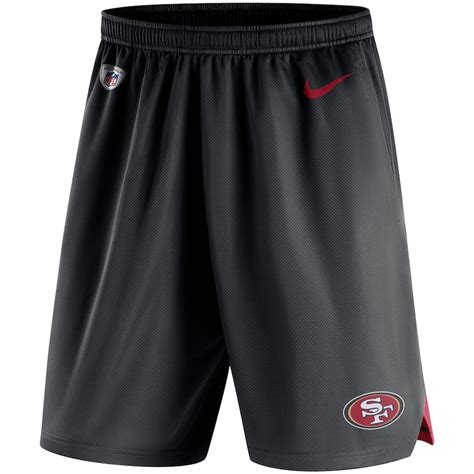 Mens Nike Black San Francisco 49ers Sideline Knit Performance Shorts