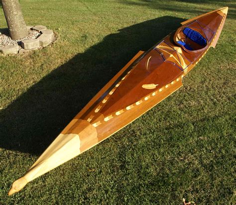 Sea Wolf Cedar Strip Kayak 18 0 Wood Kayak Wood Canoe Canoe