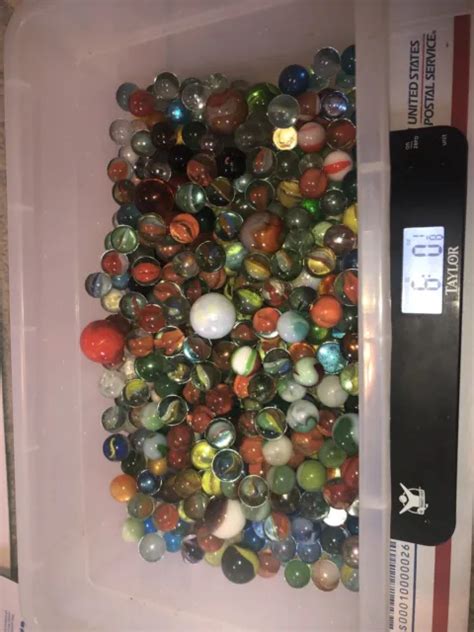 Vintage Antique Marbles Regular And Shooters Collection Large Lot 6