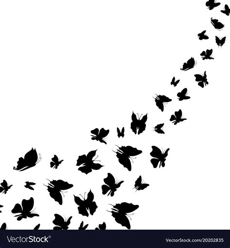 Flying Butterfly Silhouette Svg