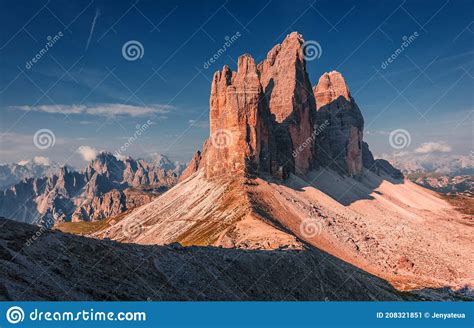 Unsurpassed Sunrise In The Dolomites Alpsfamous Mountain Range With