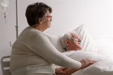 Wife Supporting Dying Ill Husband Stock Image Image Of Marriage Love 92127645