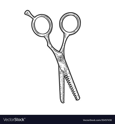 Hair Cutting Shears Sketch Royalty Free Vector Image