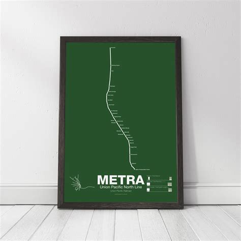 METRA Union Pacific North Line Poster – vanmaps