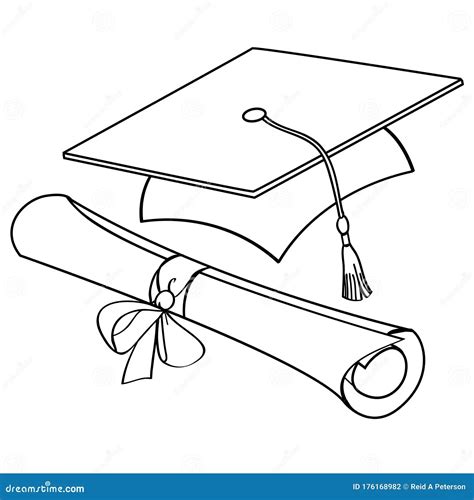 Drawing Of Graduation Caps How To Draw A Graduation Cap Easy Step By