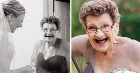 a bride s 89 year old grandmother betty is her bridesmaid at her wedding