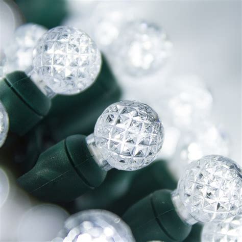 Led Christmas Lights Commercial 25 G12 Cool White Led String Lights