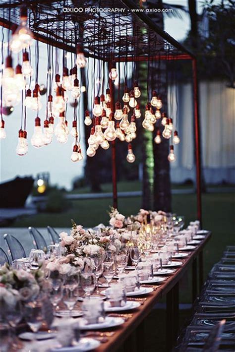 20 Stunning Rustic Edison Bulbs Wedding Decor Ideas Deer Pearl Flowers