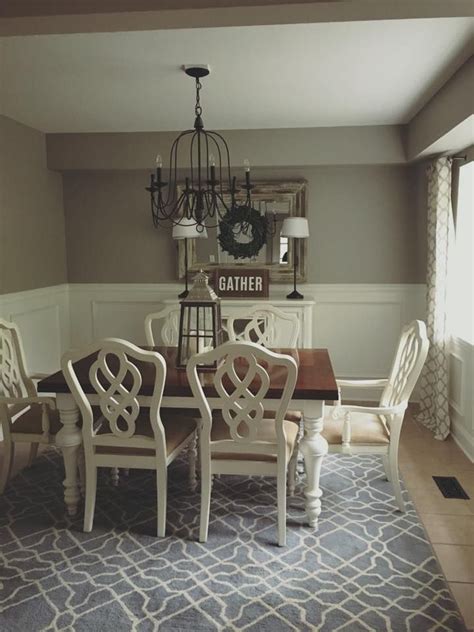 Sherwin Williams Requisite Gray Farmhouse Dining Room Farmhouse