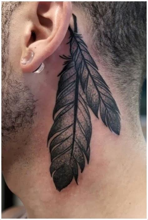 Realistic Eagle Feather Tattoo Eagle Tattoo Designs Are Best Neck