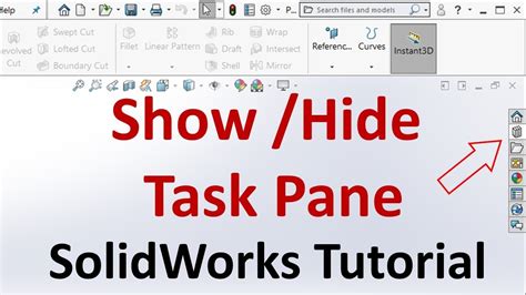 Task Pane Is Missing In Solidworks How To Show Hide Task Pane How