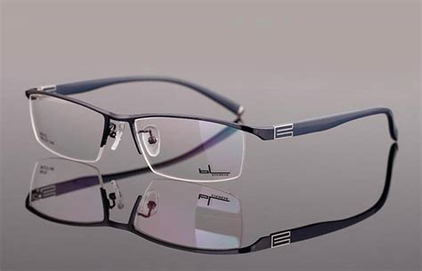 New Designer Mens Eyeglasses Frames Lateral Line Half Rimless Prescription Rx Eyeglass Frames