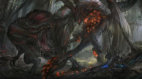 HD Wallpaper Two Alien Monsters Facing Each Other Illustration Video