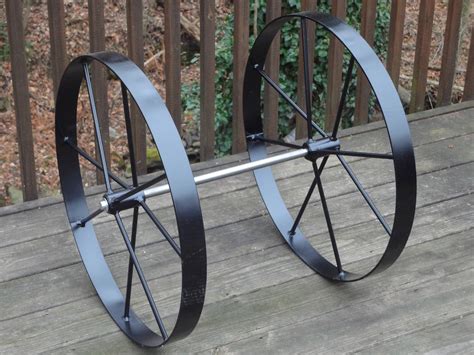 Steel Wagon Wheel And Axle Kit Etsy