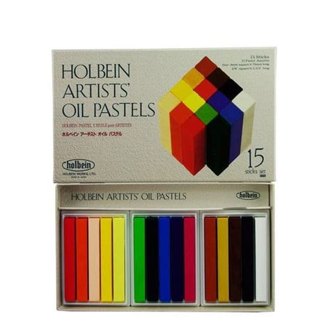 Holbein Artists Colors U681 Artists Oil Pastels 15 Color Paper Box Set