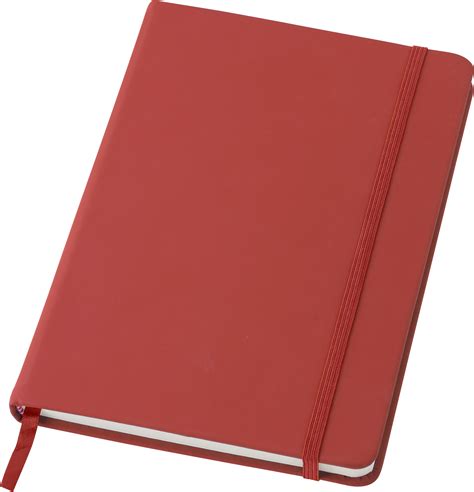 PU notebook, red (Notebooks) - Reklámajándék.hu Ltd.