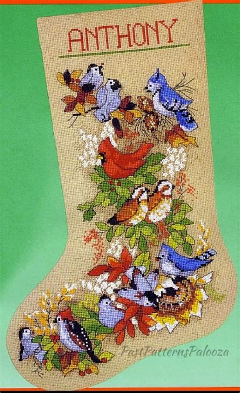 Bring the holiday spirit into your home with these charming cross stitch stockings. Vintage Counted Cross Stitch Pattern 16" Winter Forest ...