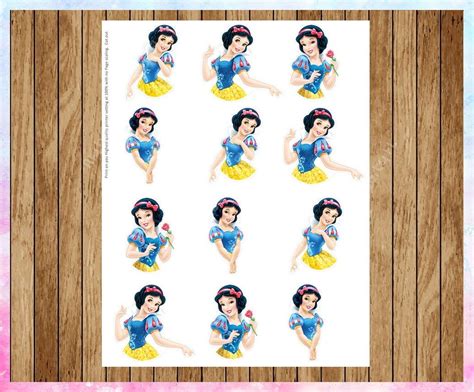 Princess Snow White Cupcake Toppers Cupcake Toppers Etsy Snow White