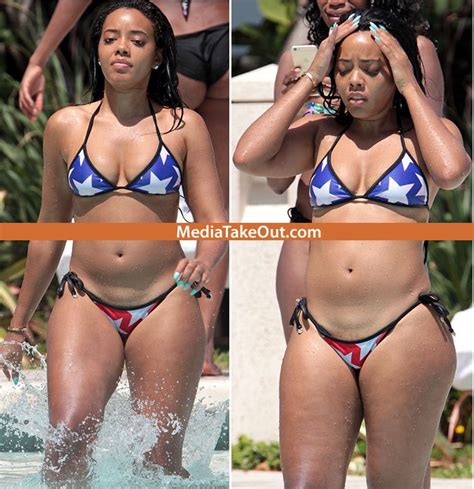 Celebrity Socialite Angela Simmons Wears A Very Revealing Bikini On The Beach Its So