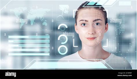 Futuristic Artificial Intelligence Biometric Facial Recognition