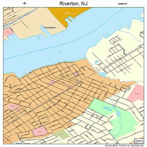 Riverton New Jersey Street Map 3463660