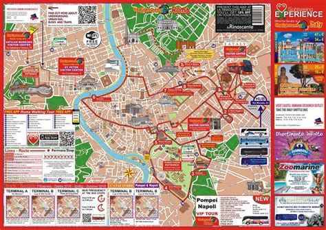 Rome Attractions Map Free Pdf Tourist City Tours Map Rome 2021