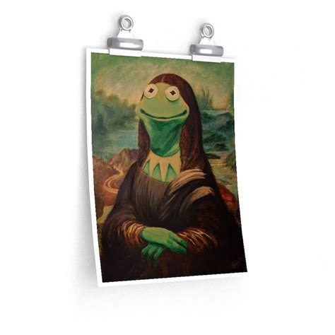 Mona Lisa Kermit The Frog Muppets Fine Art Print Etsy Australia