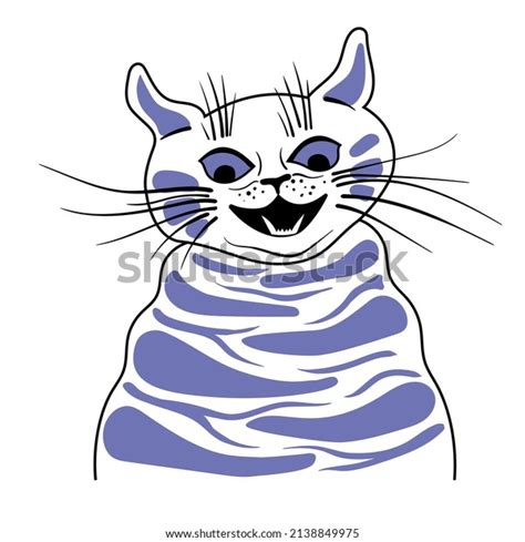 Portrait Angry Fat Tabby Cat He Stock Vector Royalty Free 2138849975