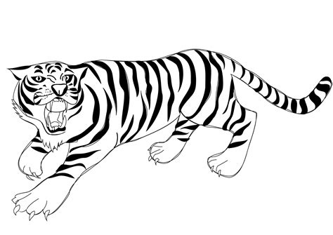 Tiger Pictures To Color And Print