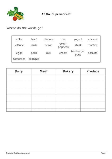 Printable Nutrition Vocabulary Word And Healthy Facts Worksheet