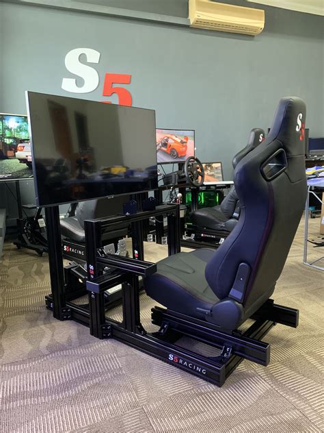 S Aluminium Sim Racing Cockpit Wheelstand Driving Simulator Rig