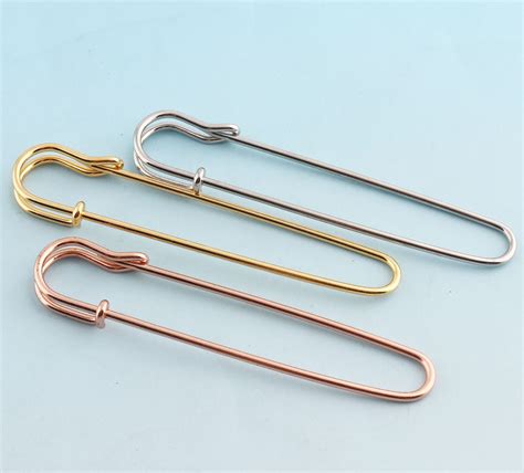 Jumbo Safety Pins Rose Gold Safety Pins 85mm Charming Safety Etsy