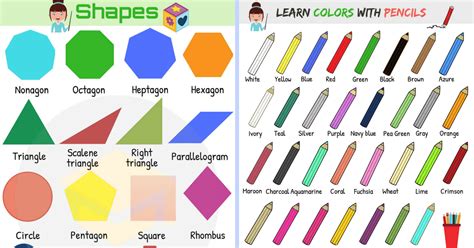 Colors And Shapes Chart