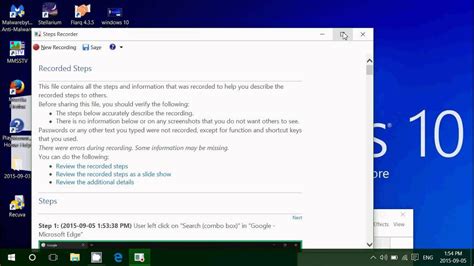 Windows 10 Feature Using The Steps Recorder To Help Pinpoint Computer