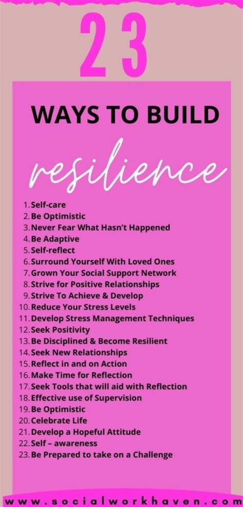 23 Simple Ways To Develop Resilience Social Work Haven