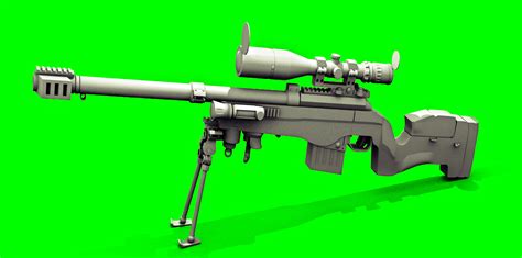 Custom Designed Sniper Rifle Finished Projects Blender Artists
