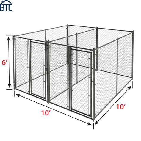 High Quality Chain Link Dog Kennel Fence Panel10x10x6 Foot Galvanized