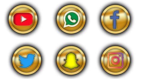 Social Media Icon In Golden Color Premium Veeforu