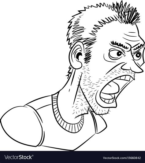 Cartoon Image Of Shouting Man Royalty Free Vector Image