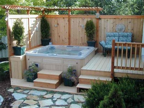 Incorporating A Hot Tub Into A Small But Luxurious Space Love Chic Living Hot Tub Backyard