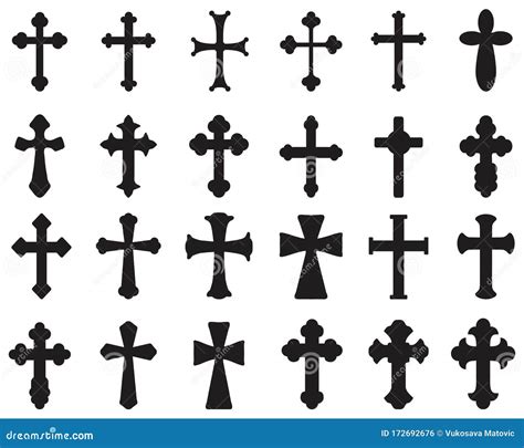 Silhouettes Of Crosses Stock Illustration Illustration Of Germanic