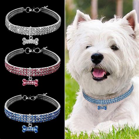 Bling Pet Dog Collar Rhinestone Diamond Bucklet Puppy Collars For Small