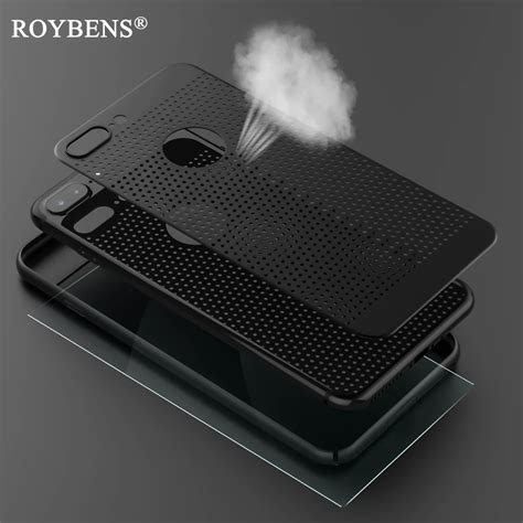 Roybens Black Heat Dissipation Cover Case For Iphone 6 6s Plus Ultra