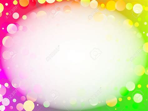 Abstract Rainbow Circles Background Page Border Design Rainbow