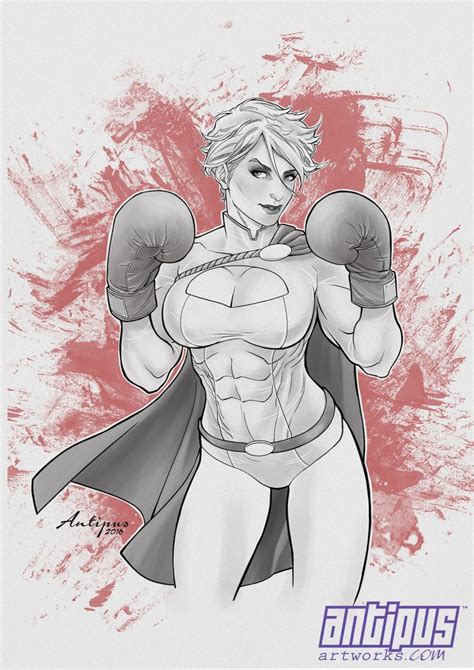 Power Girl Boxing By Antipus By Antipus Artworks