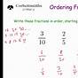 Ordering Fractions Least To Greatest